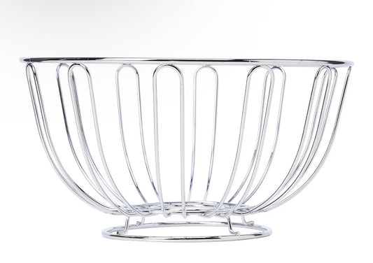 Chrome Round Fruit Bowl