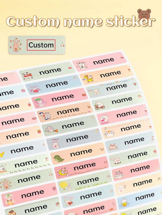 80 Customised Name Stickers