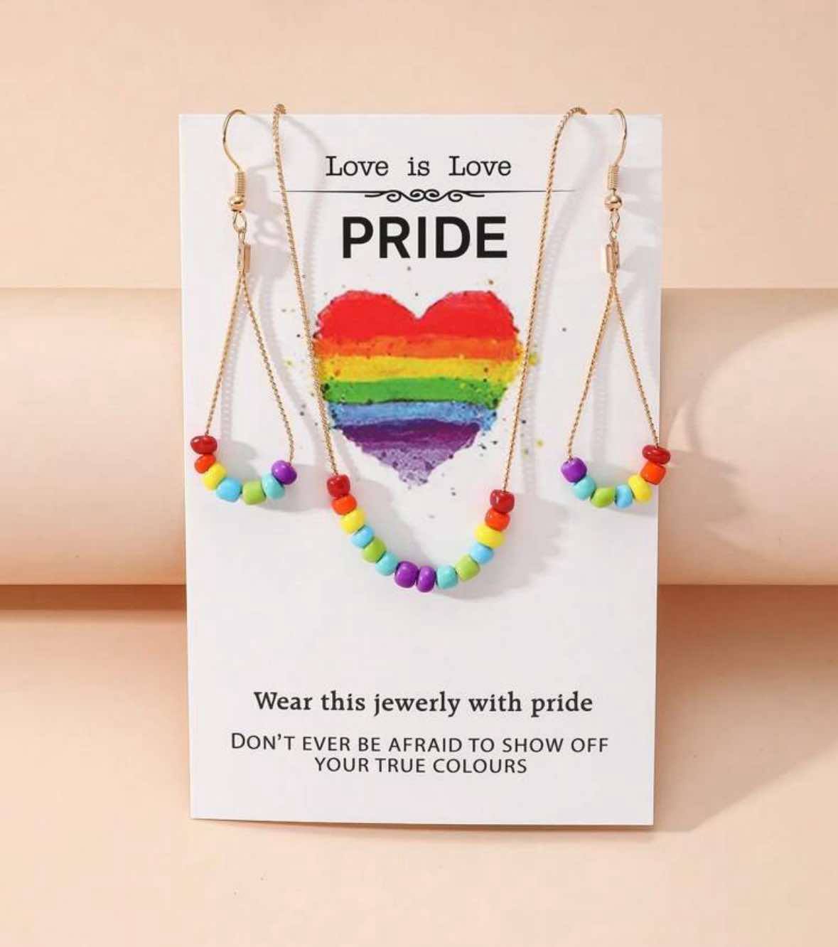 Pride Earrings and Necklace Set