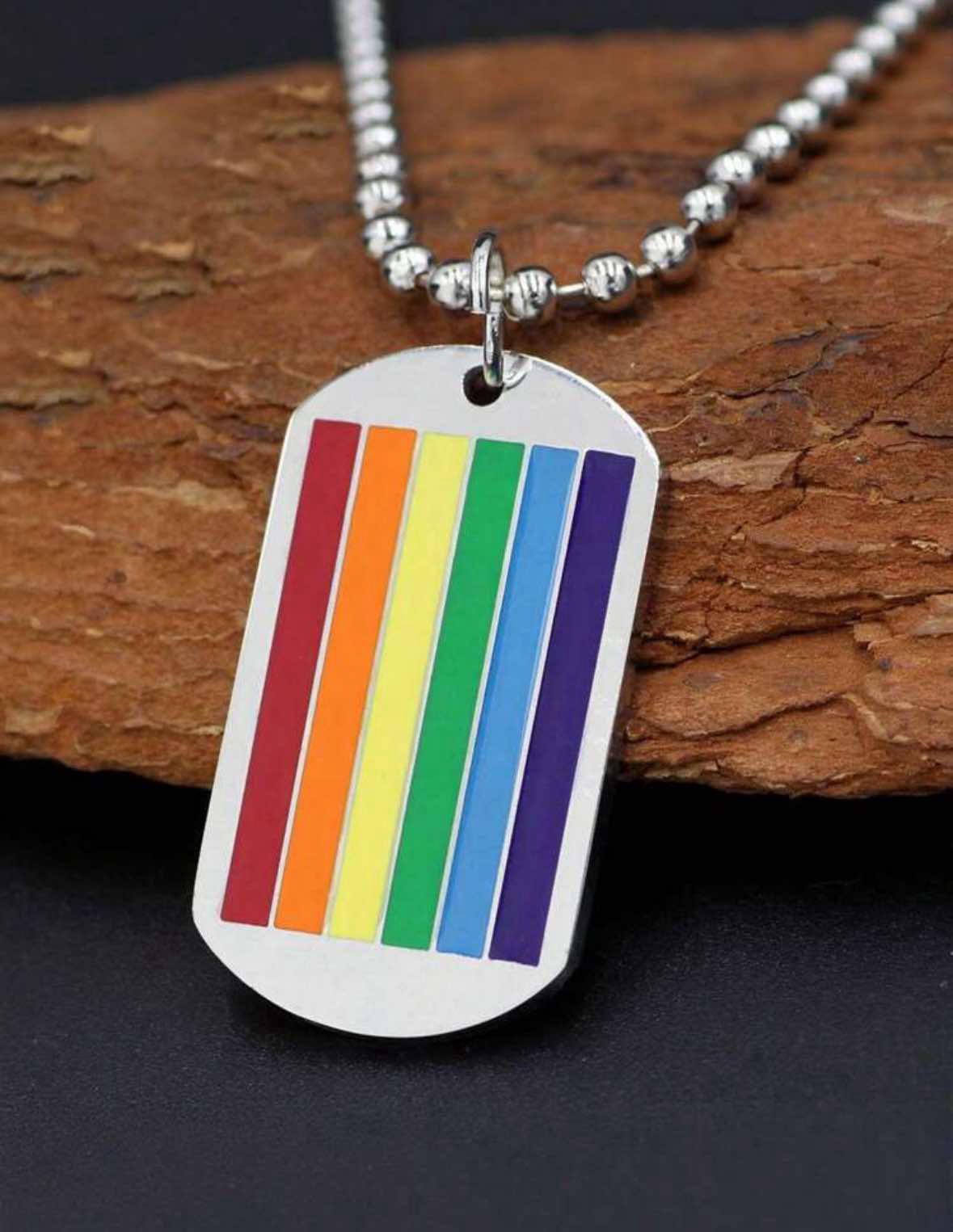 Pride Dog Tag Necklace