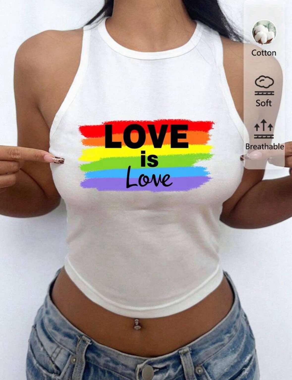 Love Is Love Cropped Tee
