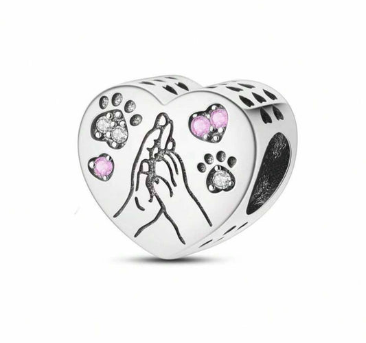 Pet Paw in Hand Charm