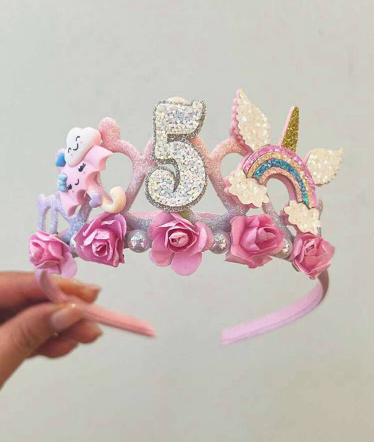 Girls Rainbow Unicorn Style 5 Headband