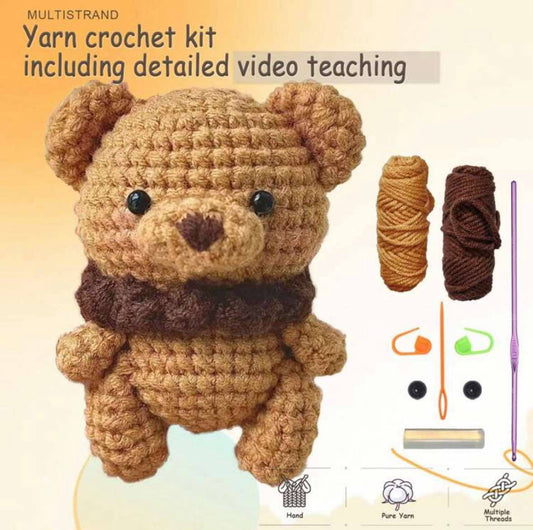 Coffee Colour Bear Crochet Kit