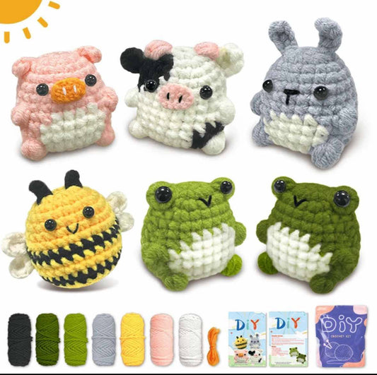 6 Piece Animal Crochet Kit
