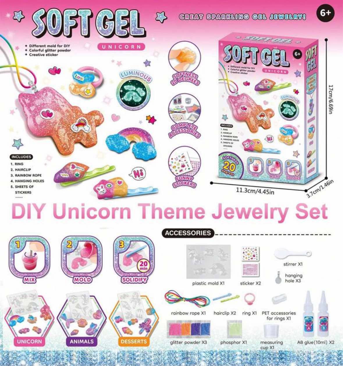 Unicorn Soft Gel Jewellery