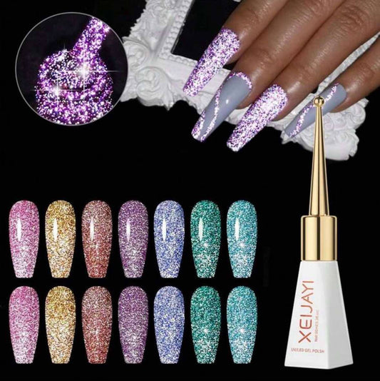 7 Pieces 10ml Reflective Cat Eye Gel Nail Polish