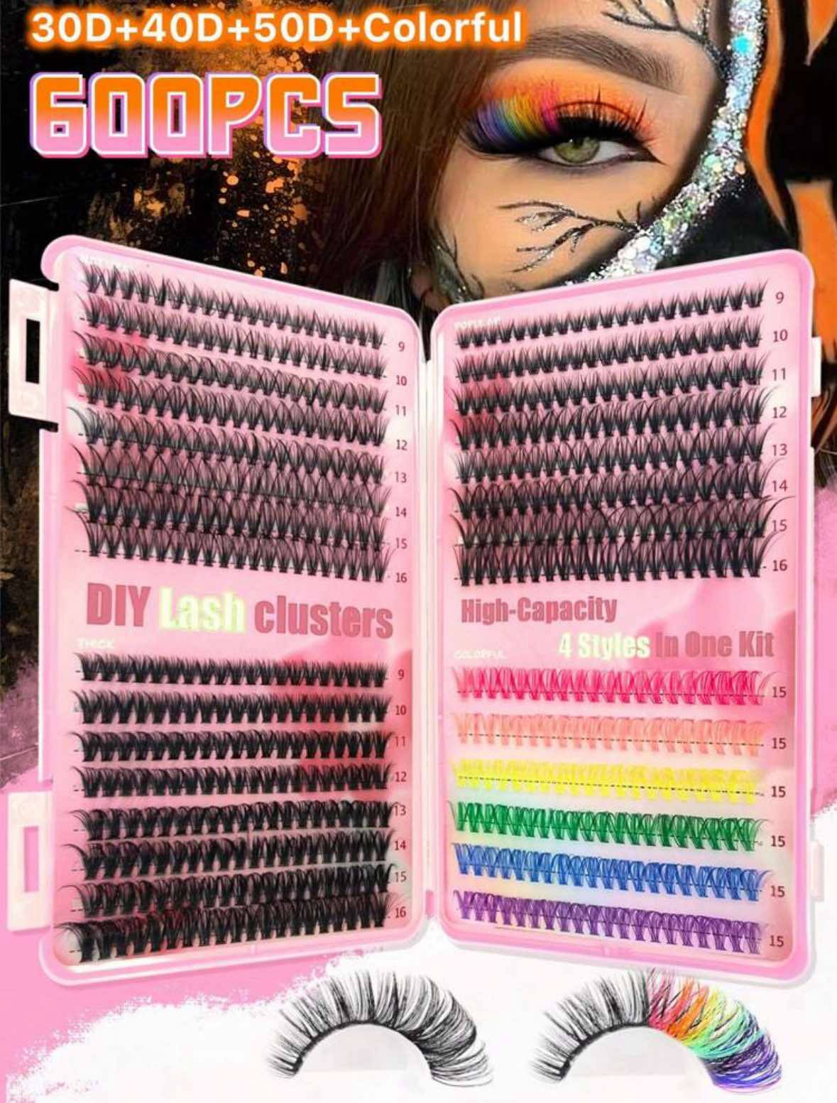 600 Individual Eyelashes