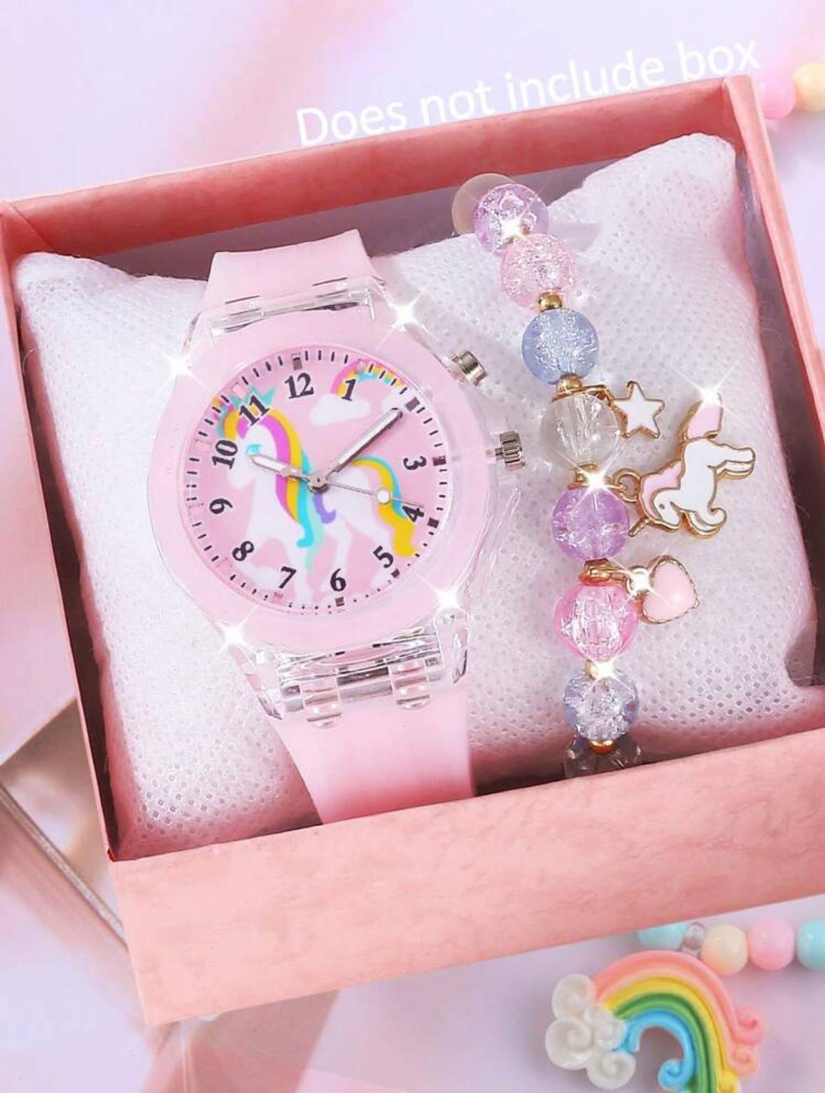 2 Piece Girls Light Up Watch Set