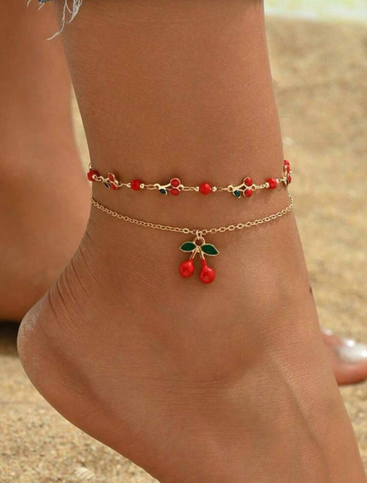 Cherry Gold Anklet