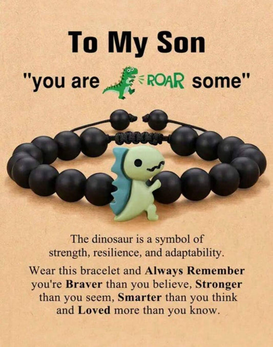 Black Dinosaur Bracelet