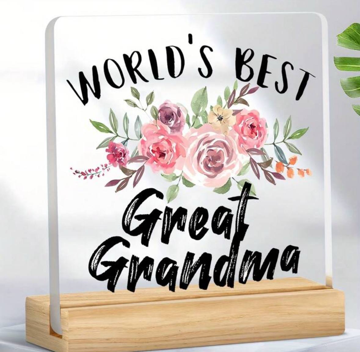 The Worlds Best Great Grandma Plaque