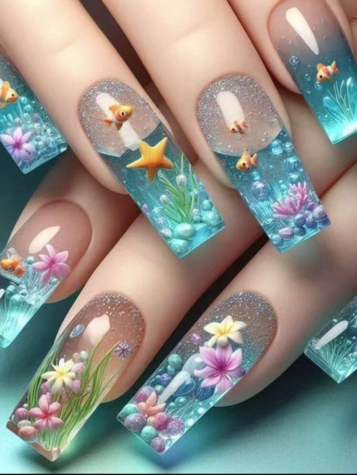 Deep Sea Enchanted Nails