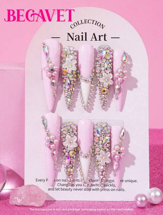 Pink Handmade Nails