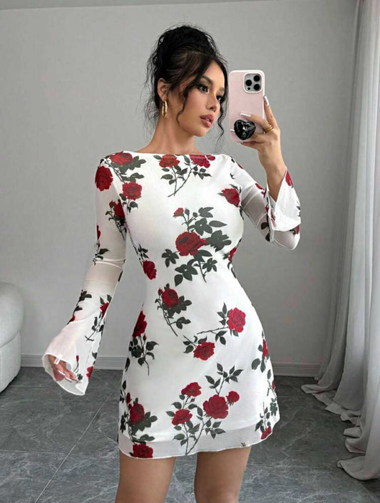 White Floral Dress