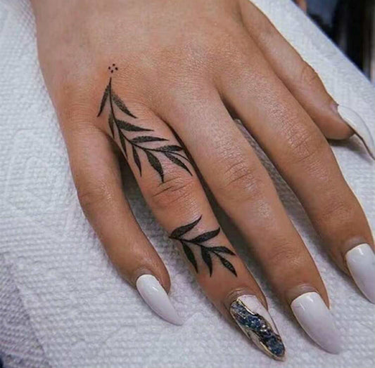 Leaf Motif Temporary Tattoo