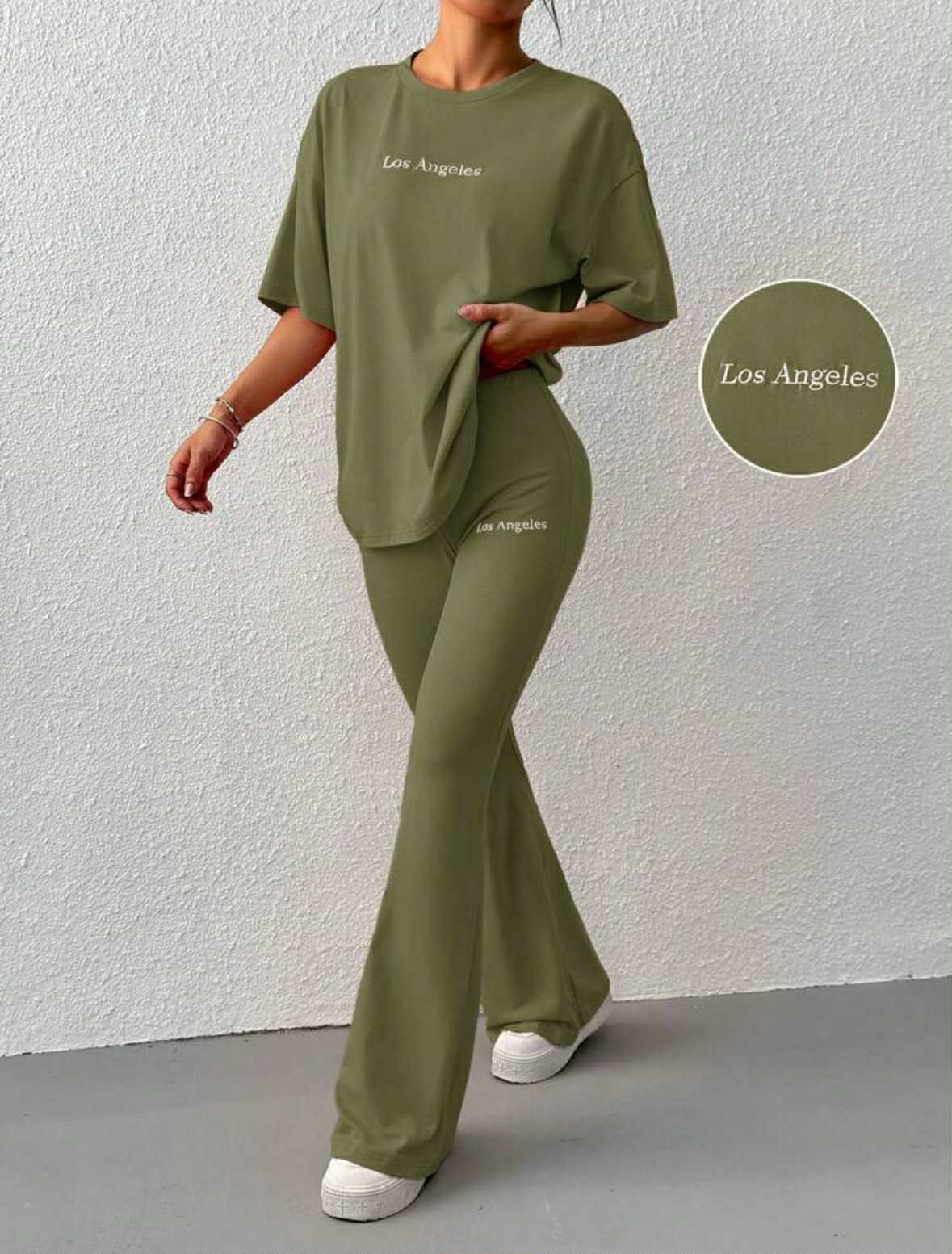 Los Angeles Top And Flared Legging Set