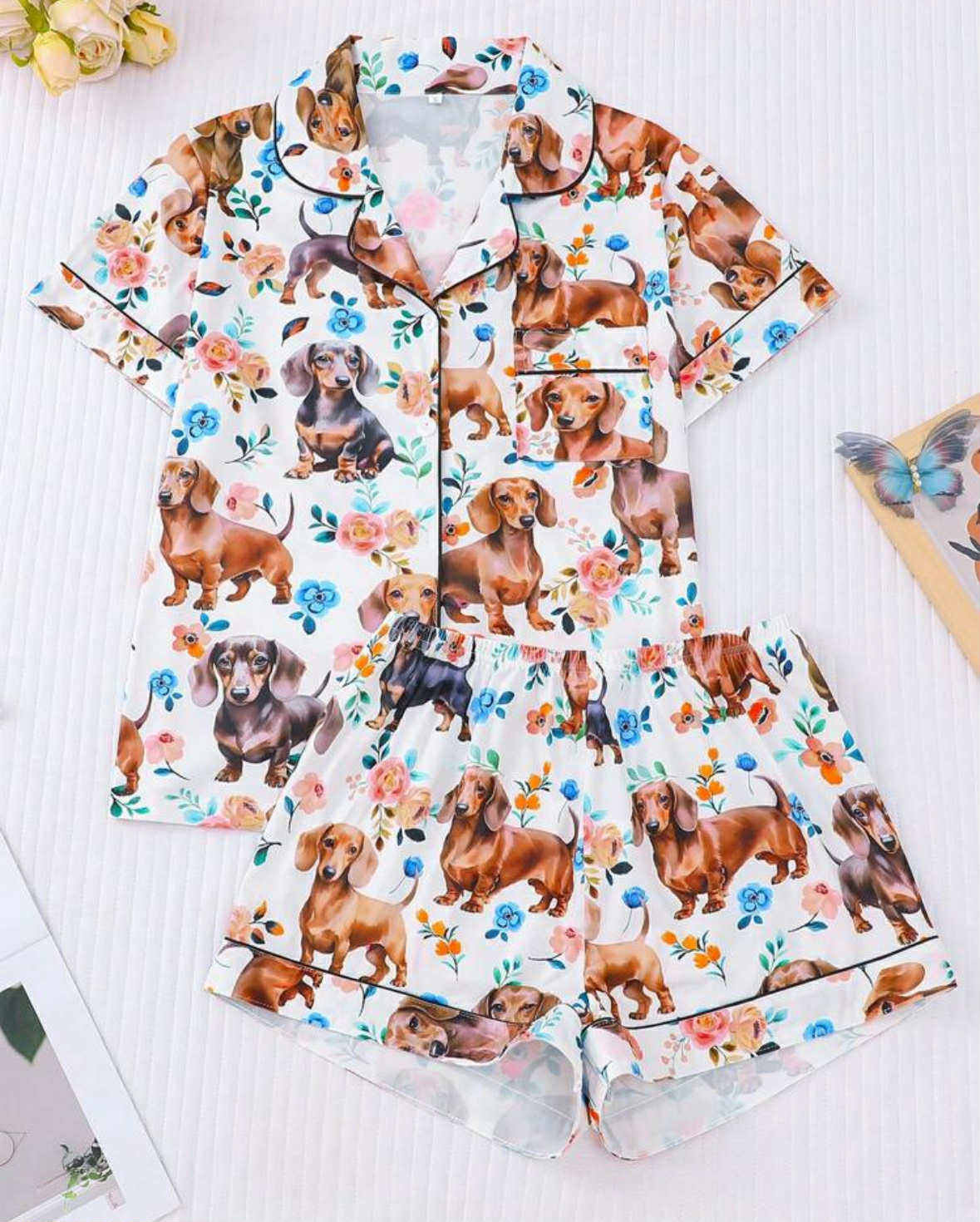 Dog Print Pyjama Set