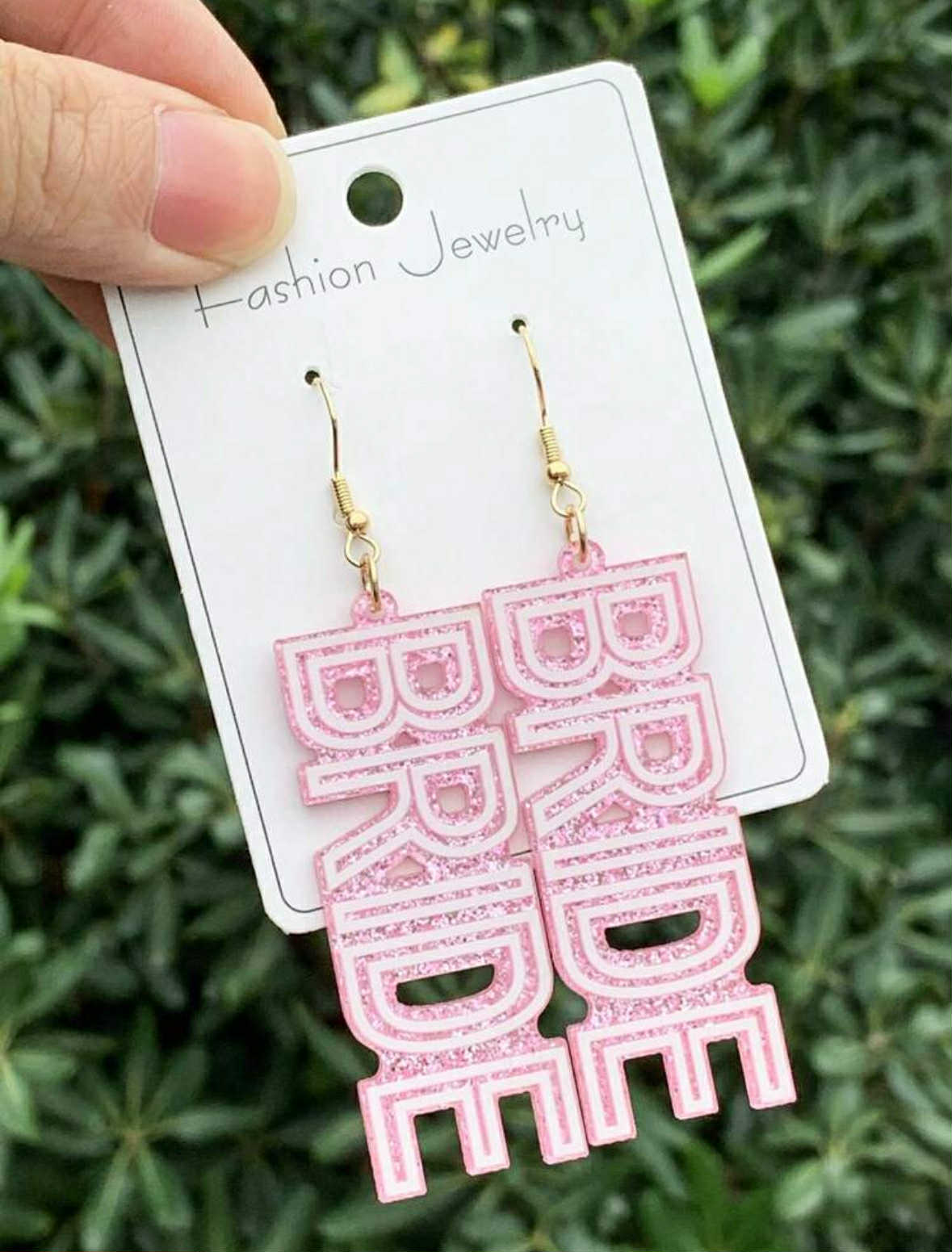Pink Bride Earrings