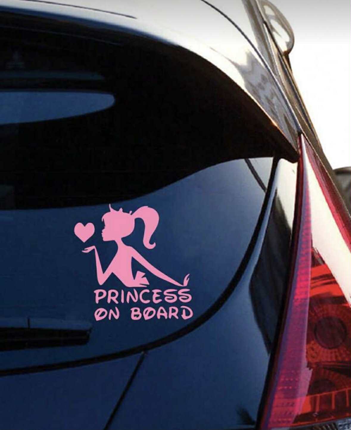 Pink Princess On Board Car Sticker