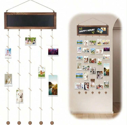 Hanging Photo Display With Clips
