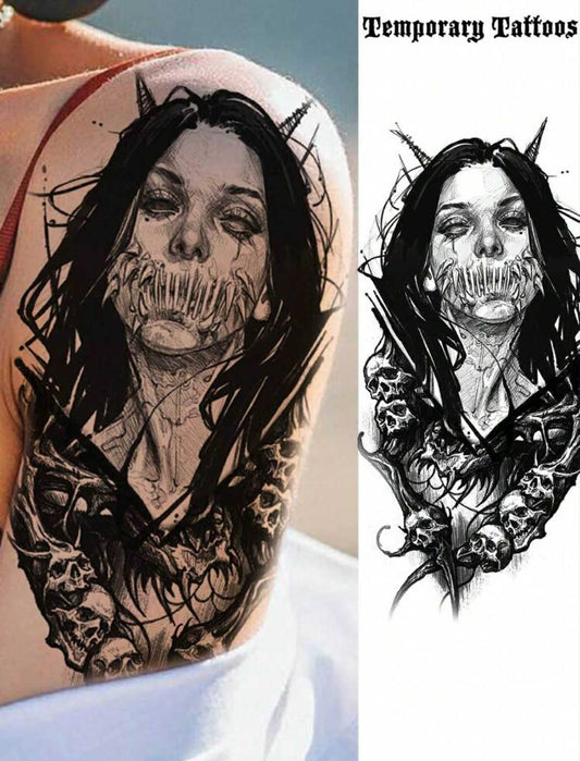 Devil Woman Temporary Tattoo