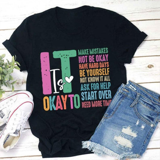 Plus Size It’s Okay To T-shirt