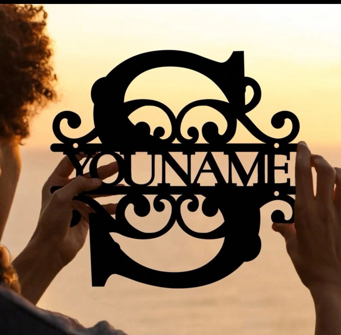 Personalised Initial and Name Sign