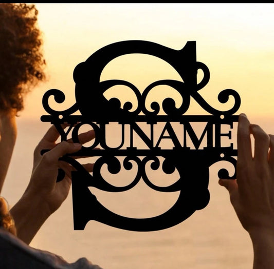 Personalised Initial and Name Sign