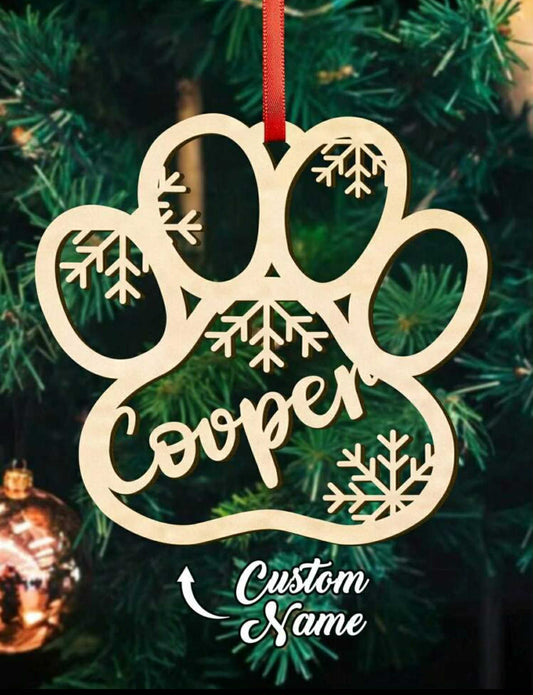 Personalised Paw Bauble