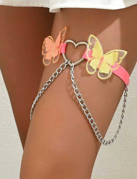 Butterfly and Chain Garter