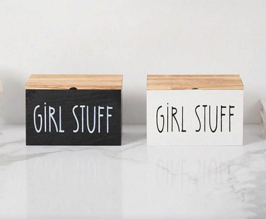 Girls Stuff Wooden Storage Box