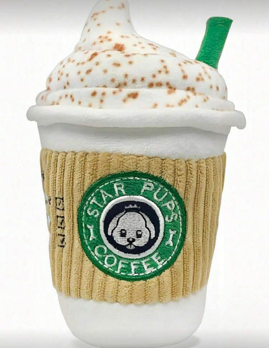 Star Pups Coffee Squeaky Toy