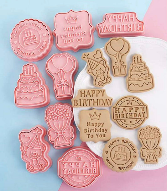 8 Piece Slogan Cookie Stamps