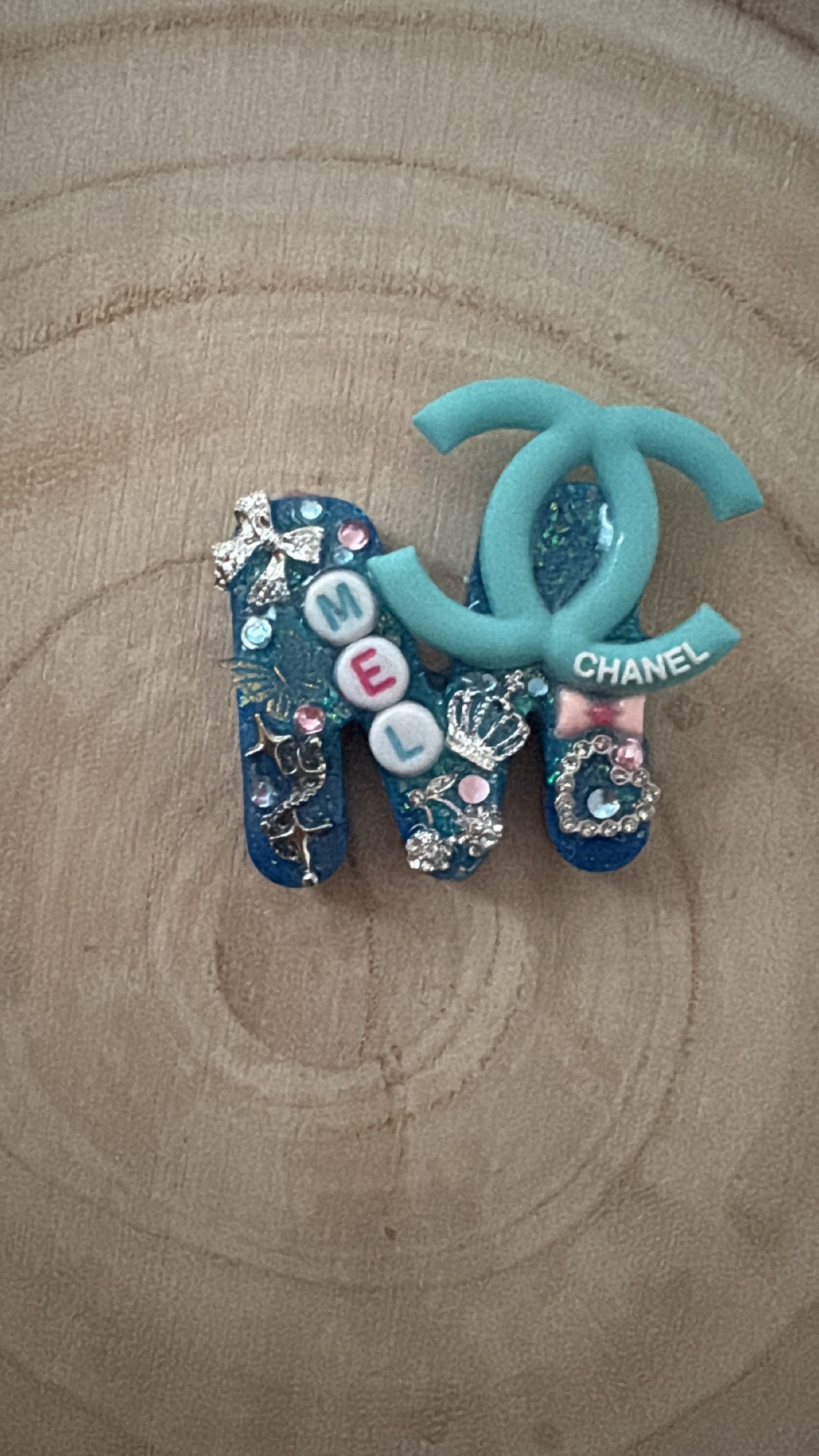 Handmade Resin Letter Junk Keyring