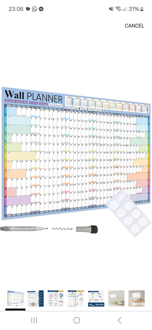 Yearly Wall Planner