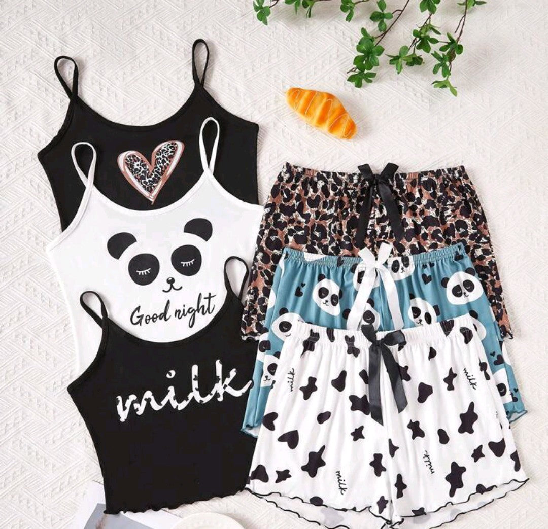 3 Piece Cute Animal Printed Pjs