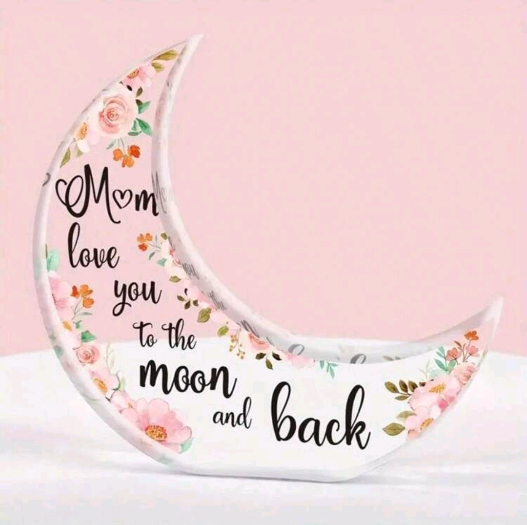 Love You To The Moon And Back Mothers Day Block