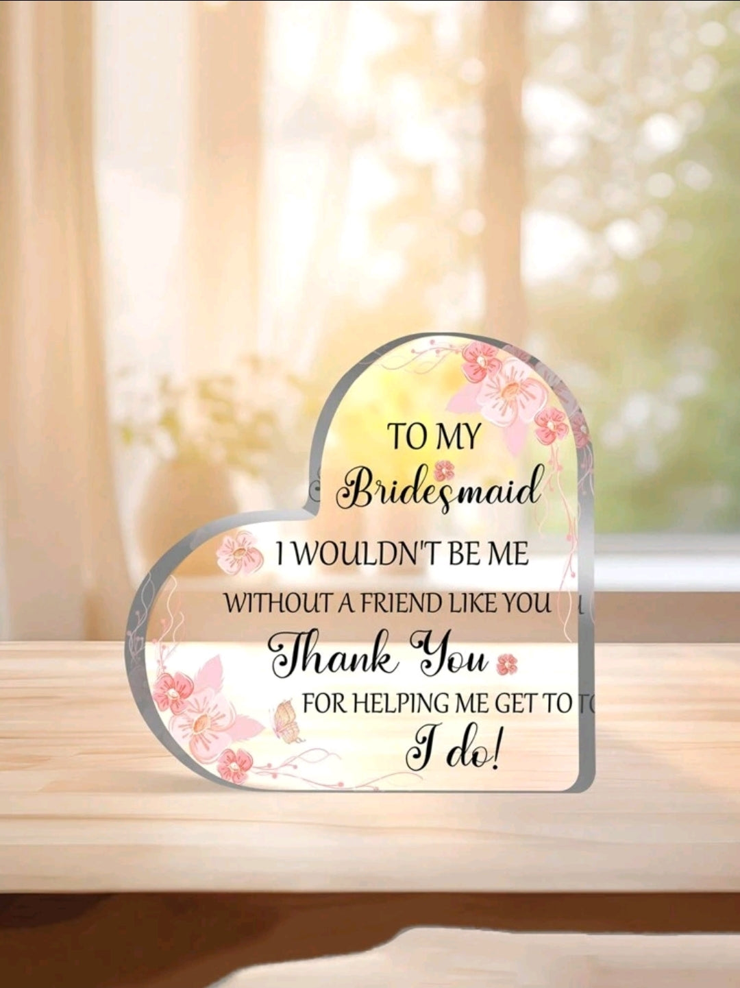 Bridesmaid Acrylic Block