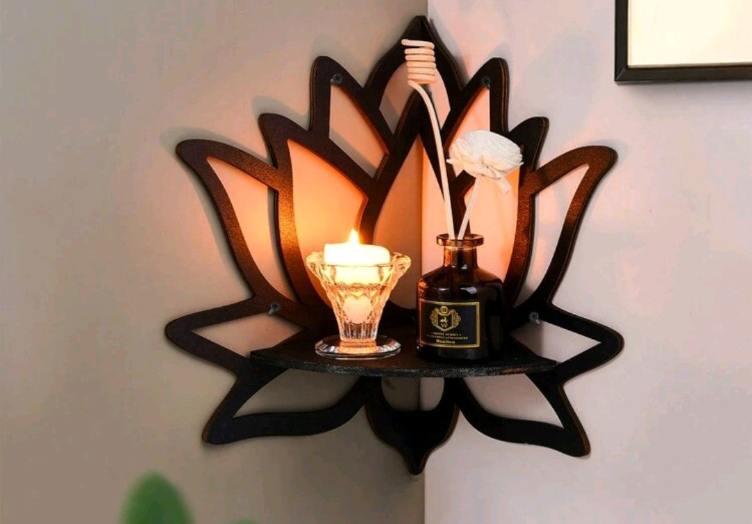 Lotus or Butterfly Corner Shelf