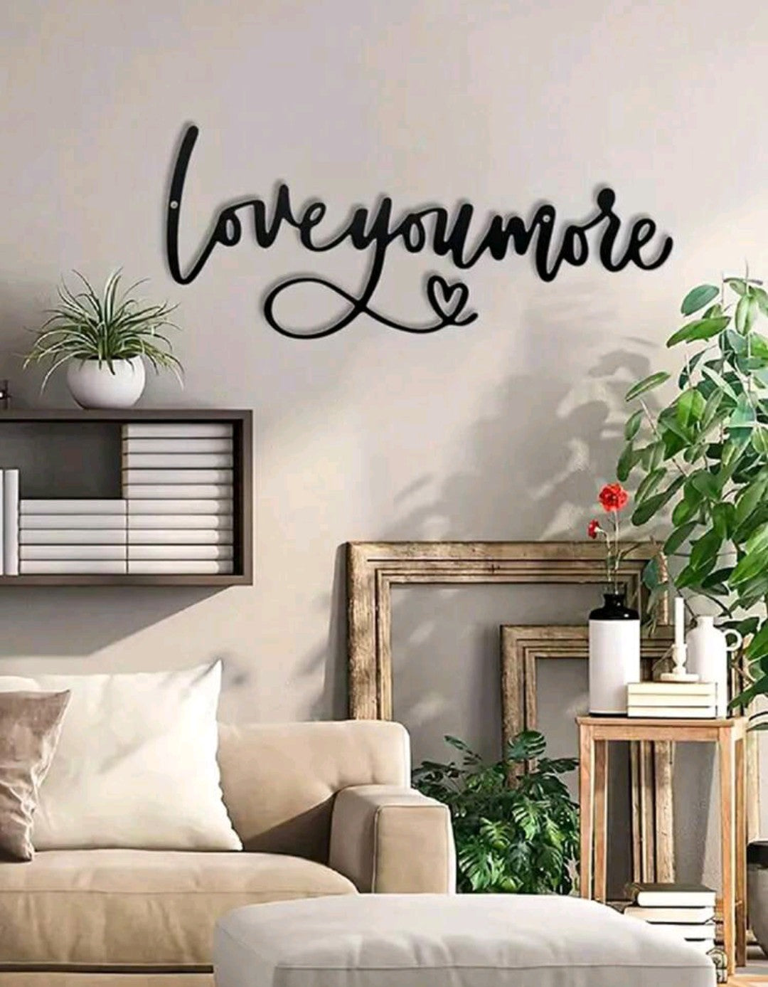 Love You More Metal Wall Sign