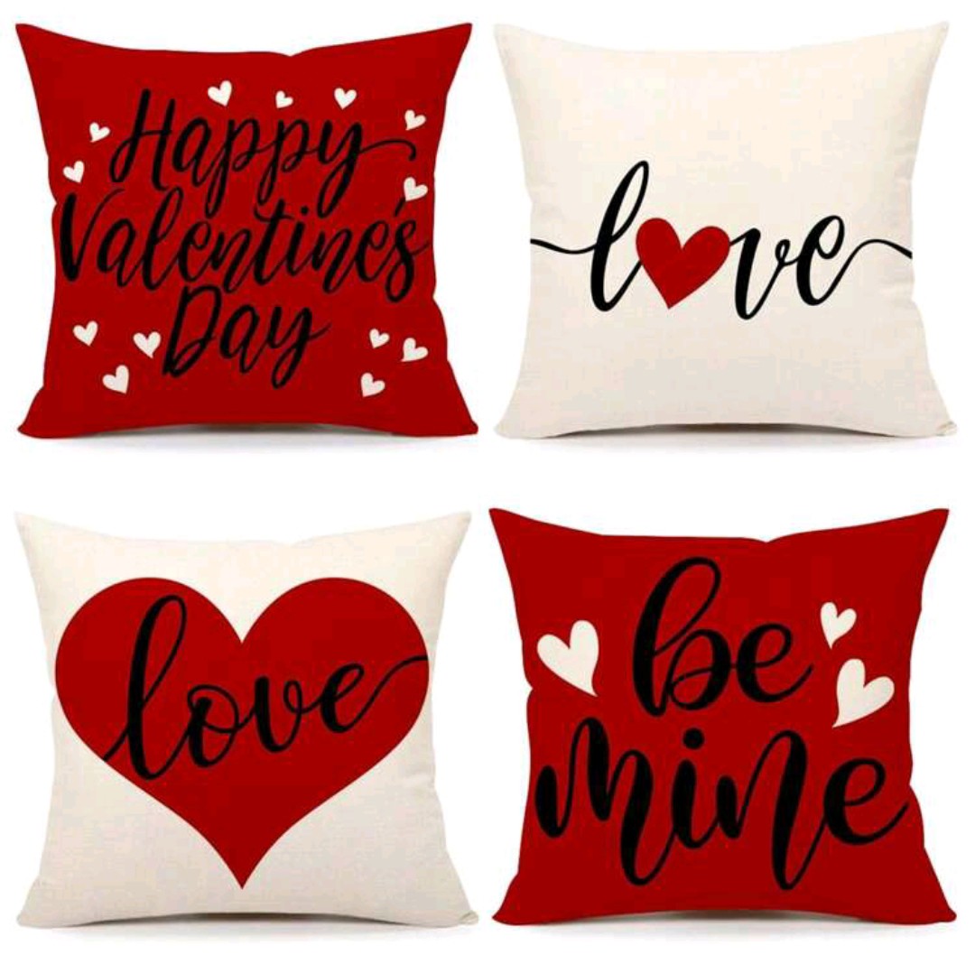 4 Piece Valentines Pillowcases