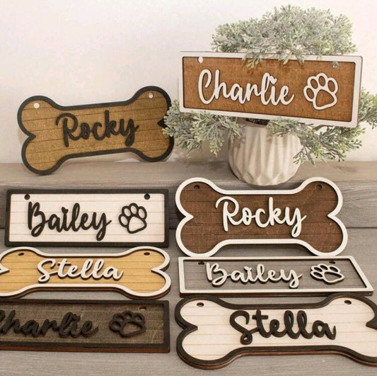 Pet Wooden ID Tags
