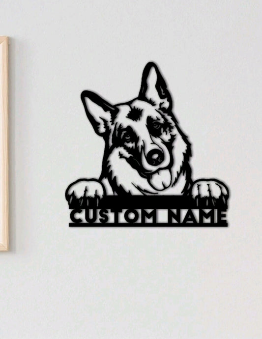 Customised Metal Dog Sign
