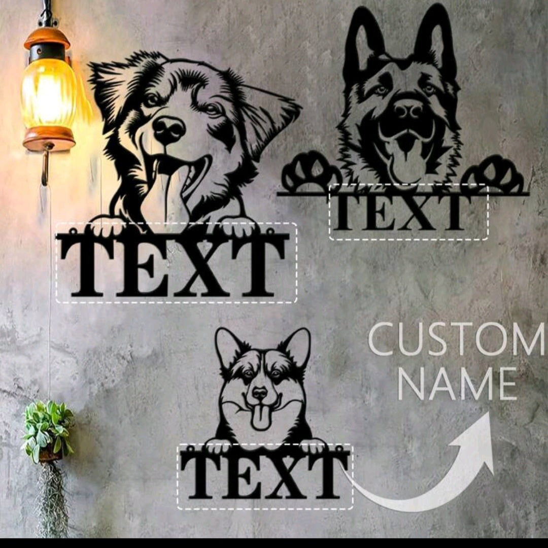 Customised Dog Metal Wall Art