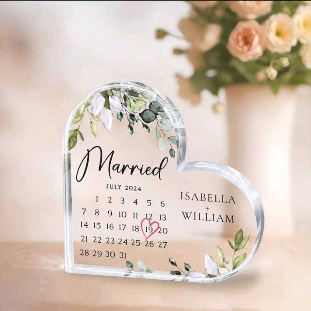 Personalised Wedding Date Block