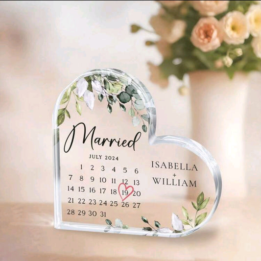 Personalised Wedding Date Block