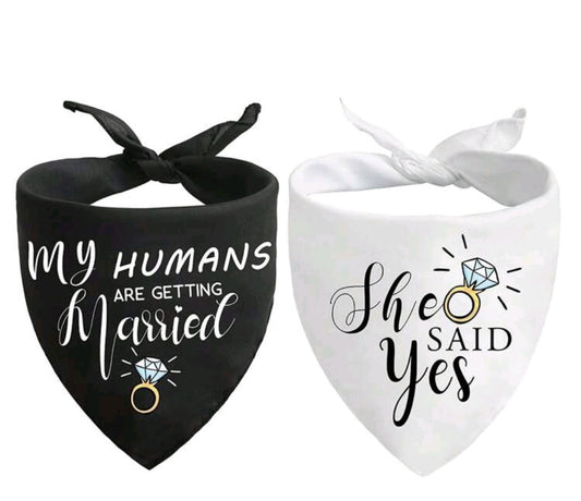 Wedding Dog Bandanas