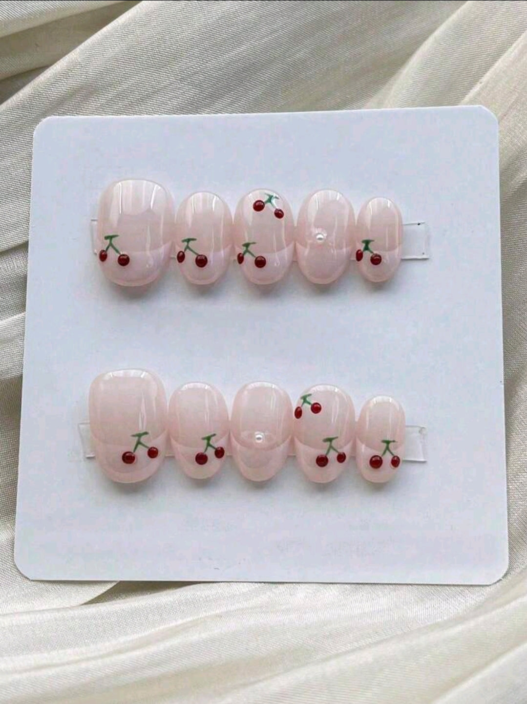 Handmade Cherry Nails