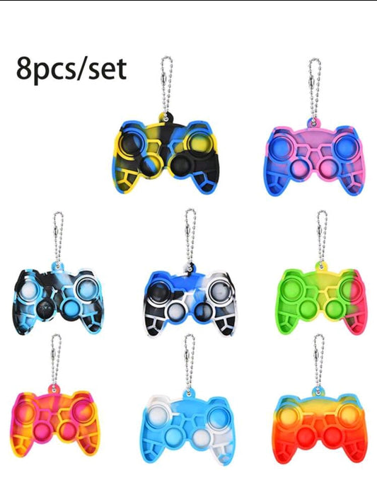 8 Piece Sensory Controller Poppit Keyring